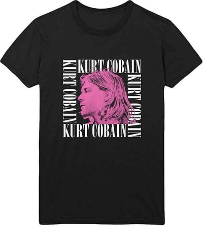 Kurt Cobain - Head Shot Frame Heren T-shirt - S - Zwart