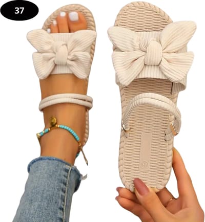 Livano Slippers Dames - Teenslippers - Flip Flops - Comfortabel - Zomer - Beige - 37