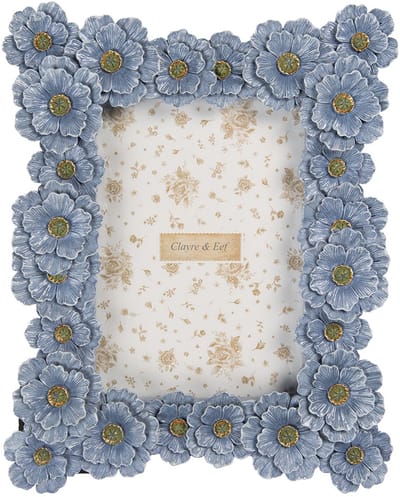 Clayre & Eef Fotolijst 13x18 cm Blauw Kunststof