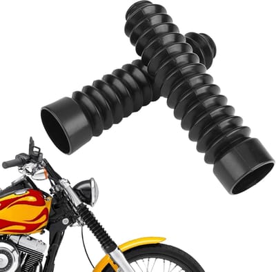 Allecto - Rubber Voorvork Covers - Universele Motor Gaiters - 52mm en 37mm - Bescherming Voorvork - Motoraccessoires - Geschikt voor diverse motore...