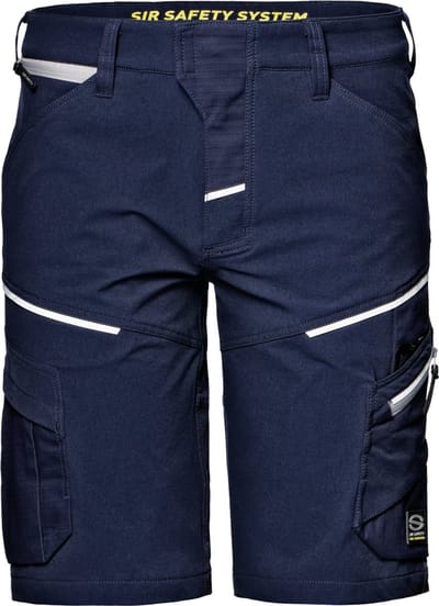 SIR SAFETY GEMINI GUARD Korte Werkbroek HEREN Werkshort Donkerblauw - Stretch - Ripstop - Dubbel Gestikt