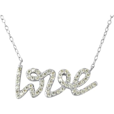 Ketting "liefde" zilver zirkoniumoxiden 925