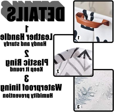 Grote Vierkante Waterdichte Vouwbare Wasmand van Ramie Katoen met Stijlvol Design voor Huishoudelijke Organisatie en Opberging van Kleding en Linnen