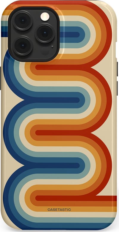 Casetastic Hoesje Geschikt voor Apple iPhone 12 Pro Max Magsafe - Stijlvolle Beschermende Duo-layer Case - Vintage Boog