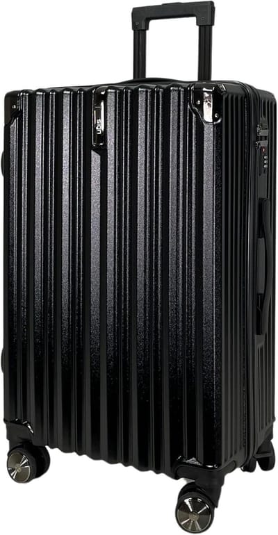 Reiskoffer Hardcase - Bagage Koffer - Stijlvol Reizen - Dubbele Wielen - Medium 67cm - Zwart