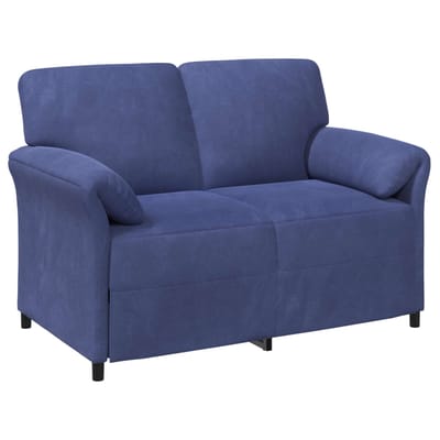 vidaXL - 2-Zits - Sofa - Politieblauw - 138 - x - 83 - x - 95 - cm - Fluweel