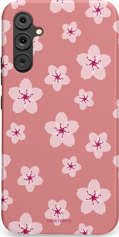 Casetastic Hoesje Geschikt voor Samsung A15 (5G/4G) - Stijlvolle Beschermende Duo-layer Case - Roze Sakura Bloesems Elegante Japan Rituals