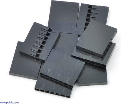 1x7-Pin 10-Pack 0.1" (2.54mm) Krimpconnectorbehuizing Pololu-1906