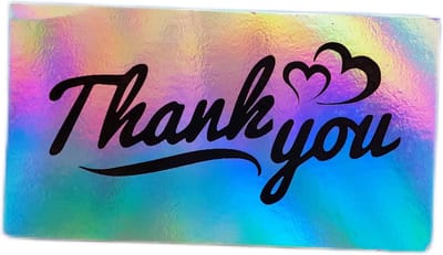 Thank you kaartje - Visitekaartjes - 50 stuks - Regenboog kleuren - Kaartjes bedankt
