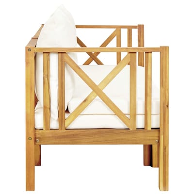 vidaXL - Tuinbank - 3-zits - met - kussens - 179 - cm - massief - acaciahout