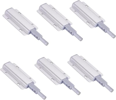 Magnetische Deursluiters - Druk Opener - Kasten Sluiten - Lange Slag - 6 Stuks - Zilver