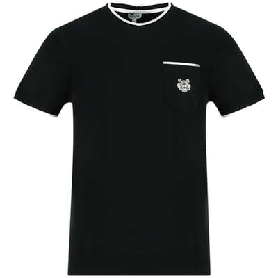 Kenzo Uniseks Zak-T-shirt met Logo voor Volwassenen (Zwart)
