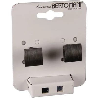 Bertomani Meubelknop - Zamak - Geweerkleur - 21x21mm - Set Van 2