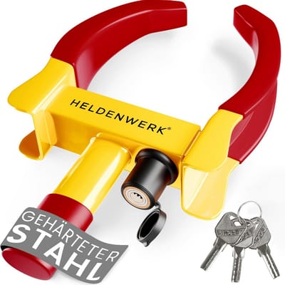 Parkklauw met Veiligheidsslot en Sleutels - Wielklem voor Auto, Caravan, en Motorfiets - Geschikt voor Bandbreedte 18-30 cm