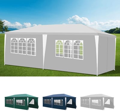 3X6,Partytent ,Paviljoen,Waterdicht,met Zijwanden,Weerbestendig,wit