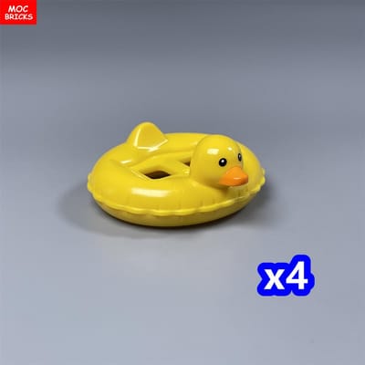 MOC Stenen Zwem Eend Ring Bedrukt Onderdeel Meer Boerderij Scène Stad Accessoires Uitzicht DIY Leergericht Bouwstenen Vrienden cadeaus
