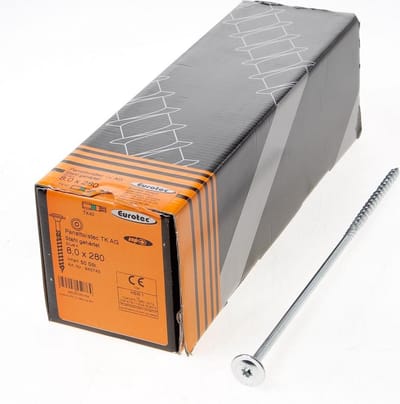 Eurotec Tellerkopschroef verzinkt T40 8x280mm (per 50 stuks)