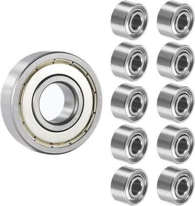 Kogellagerset 20 stuks 3x7x3 mm koolstofstaal dubbel afgeschermd ABEC 1. Heeft Een Dieptegroefontwerp