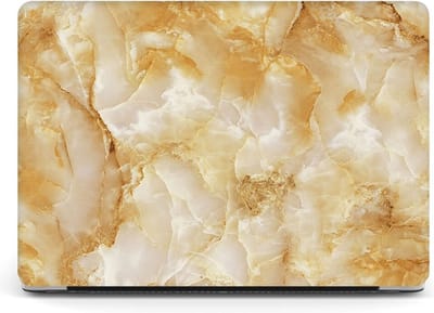 Laptophoes - Geschikt voor MacBook Pro 13 inch Hoes Case - A1706, A1708 (2017) - Marmer Goud Extra