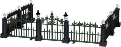 Lemax - Classic Victorian Fence -  Set Of 7 - Kersthuisjes & Kerstdorpen