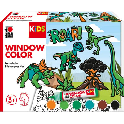 Marabu KiDS Window Color Set "Dinosaur " 6x25ml Knutselen