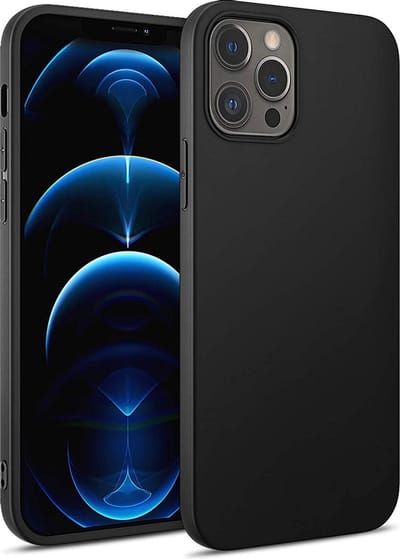 Geschikt voor Apple iPhone 12 Pro hoesje - Zwart - zacht TPU