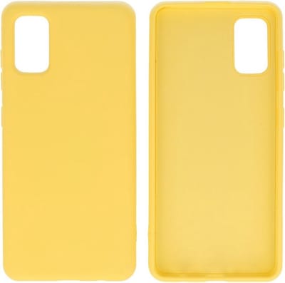 Hoesje Geschikt voor Samsung Galaxy A41 - Fashion Telefoonhoesje Backcover - Siliconen Hoesje - Geel
