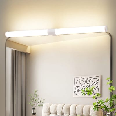 NETTLIFE LED Spiegellamp - 60CM - LED Spiegelverlichting - wit - 8W badkamerlamp - IP44 wandlamp - 4000K neutraal wit - moderne Lamp Spiegel - voor badkamermeubel | kelder | keuken