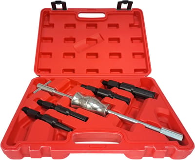 TRIMANN - Professionele 5-delige Binnenlager Trekker Set met Schuifhamer- Verzonken- – Koolstofstaal - In Harde Kunststof Koffer - Bearing puller