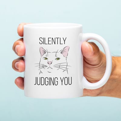 Mok Silently Judging You van Ditverzinjeniet.nl