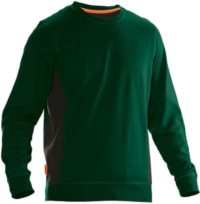 Jobman 5402 Roundneck Sweatshirt 65540220 - Bosgroen/Zwart - 4XL