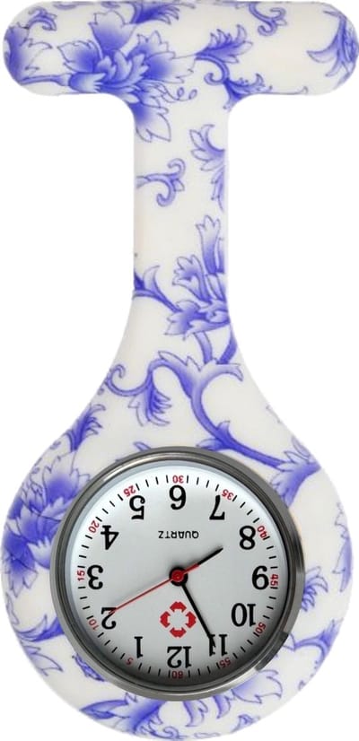 Fako® - Verpleegstershorloge - Zusterhorloge - Verpleegster Horloge - Siliconen Print - Porselein