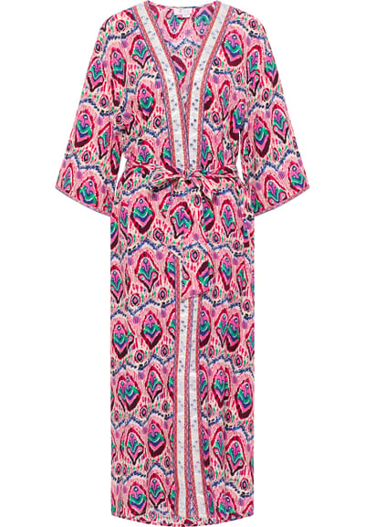 IZIA Kimono Dames Roze Veelkleurig
