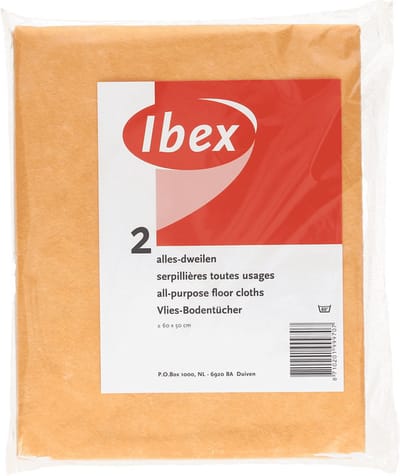Viscose Dweilen - 2x stuks - 60 x 50 cm - schoonmaakdoeken - oranje - dweiltjes huishouddoekjes