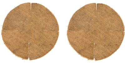 Nature Inlegvel - 2x stuks - kokos - 45 cm - voor hanging basket - kokosinleggers / plantenbak van kokos