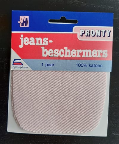 Pronty kniestukken roze - 100% katoen - knielap 2x opstrijkbaar - lichtroze pink - 10 x 11 cm