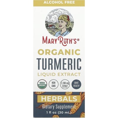 MaryRuth's, Extrait Liquide de Curcuma Biologique, Sans Alcool, 1 190 mg, 1 fl oz (30 ml)