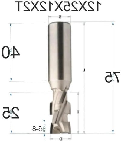 Houtsnijder Frees - Metaalbewerking Snijder - Precisie Houtbewerking - PCD Diamant Materiaal - D12X25X12X2T - Metaalkleur