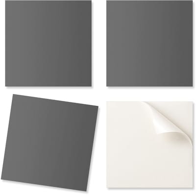 Vinyltegels met afbeelding voor de badkamer, grijsbruine kleur, 20x20x20 cm