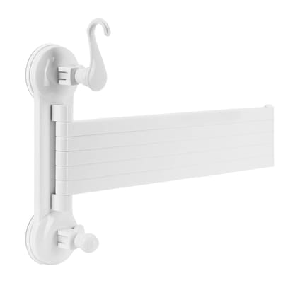 Dailygoods- Handdoekhouder Rotating 180° - Handdoekrek zonder boren - Multifunctioneel - Douchehaak - Ruimtebesparend - Hoogwaardige ABS kunststof