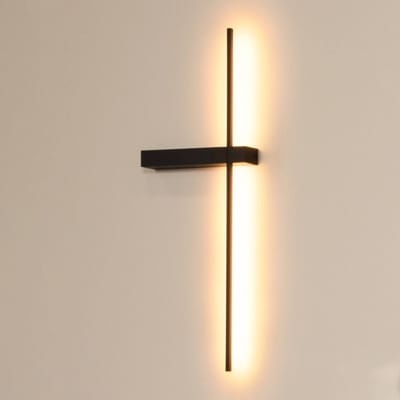 Lucide LED wandlamp Segin, hoogte 60 cm, 6W, zwart, aluminium