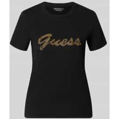 T-shirt met logo van parels