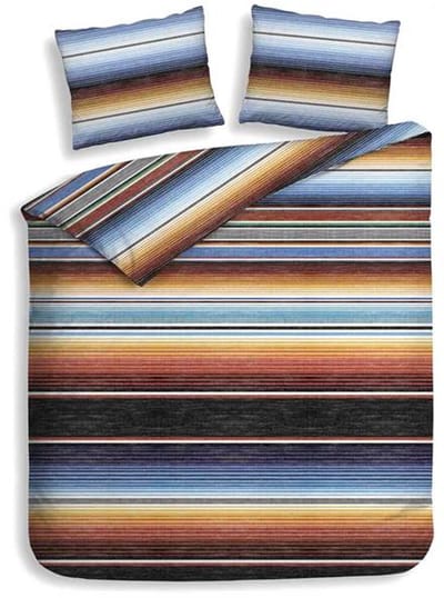 Heckett & Lane Serape - Flanel - Dekbedovertrek - Lits-jumeaux - 260x200/220 cm + 2 kussenslopen 60x70 cm - Multi kleur