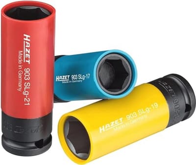 Dopsleutelset 12,5 mm - 17 tot 21 mm - Kunststof huls voor Aluminium Velgen
