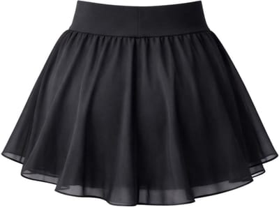 Dancer Dancewear® Balletrokje zwart | "Prelude" | Meisje | Tactel & Stretch voile | Maat 110/116 | 6 Jaar