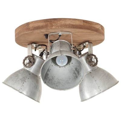 vidaXL Plafondlamp industrieel 25 W E27 42x27 cm zilverkleurig
