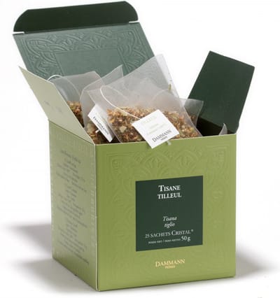 Dammann Frères - Infusion Tilleul 25 cristal zakjes - Kruidenthee lindebloesem - zonder theïne - Composteerbare theezakjes