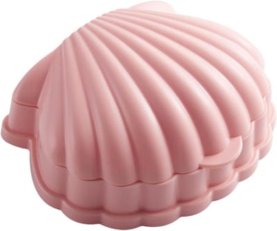 Zeepdoos Schelp - Zeepschaal Houder - Badkamer Organisatie - Zelfdrainend Design - 15 x 12 cm - Roze