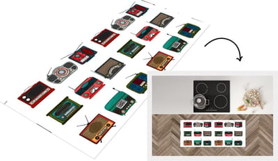 Keukenloper - Loper keuken - Retro - Radio - Design - 120x50 cm - Keukenloper vinyl
