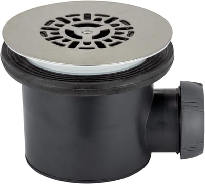 Doucheafvoer - Afvoerplug douche - Waterafvoer - Roestvrijstalen rooster - Ø 90 mm - Verchroomd